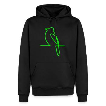 Leuchtender Vogel Linienkunst - Männer Premium Bio Hoodie - Schwarz - Vorne - Nico (187cm)