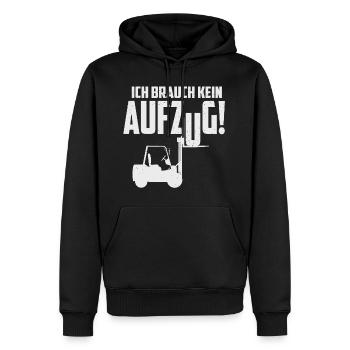 Gabelstapler Führerschein - Männer Premium Bio Hoodie - Schwarz - Vorne - Nico (187cm)