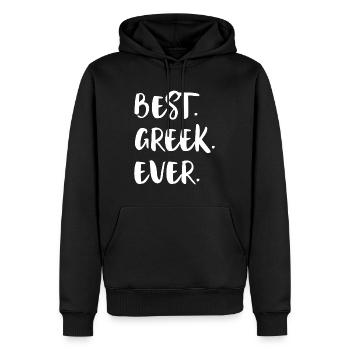 Meilleure femme grecque de tous les temps Meilleure femme grecque de tous les temps - Sweat à capuche Premium bio Homme - noir - Devant - Nico (187cm)