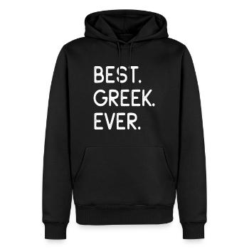Best Greek Ever Bester Grieche Aller Zeiten - Men’s Premium Organic Hoodie - black - Front - Nico (187cm)