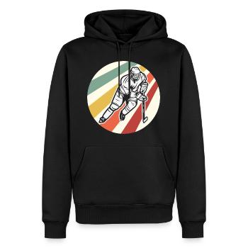 Eishockey - Men’s Premium Organic Hoodie - black - Front - Nico (187cm)