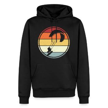 Kitesurfer Kitesurf Kitesurf - Sweat à capuche Premium bio Homme - noir - Devant - Nico (187cm)