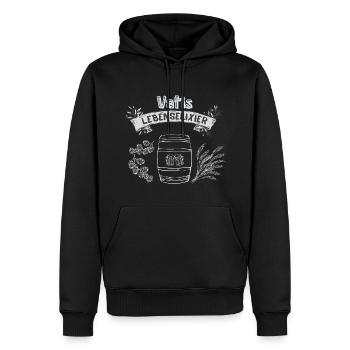 Bier Vatis Lebenselixier - Männer Premium Bio Hoodie - Schwarz - Vorne - Nico (187cm)