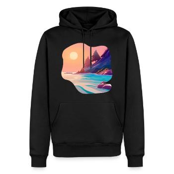 Vacances Sunrise Sea Island - Sweat à capuche Premium bio Homme - noir - Devant - Nico (187cm)