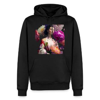 Geisha in Kimono Geschenk - Männer Premium Bio Hoodie - Schwarz - Vorne - Nico (187cm)