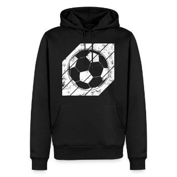 Croquis de football - Sweat à capuche Premium bio Homme - noir - Devant - Nico (187cm)