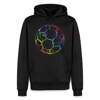 Football - Sweat à capuche Premium bio Homme - noir - Devant - Nico (187cm)