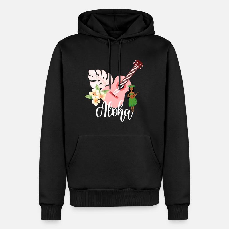 Aloha - Männer Premium Bio Hoodie - Schwarz