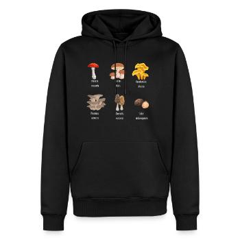Ernte Ernte Pilz Natur Mykologie - Männer Premium Bio Hoodie - Schwarz - Vorne - Nico (187cm)
