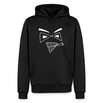 Chill' mal Bro white - Weska Face Collection - Sweat à capuche Premium bio Homme - noir - Devant - Nico (187cm)