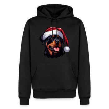 Rottweiler Der Weihnachtsmann - Männer Premium Bio Hoodie - Schwarz - Vorne - Nico (187cm)