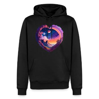 Sommernachtstraum - Männer Premium Bio Hoodie - Schwarz - Vorne - Nico (187cm)