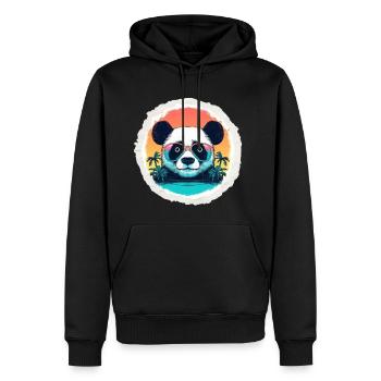 Baby-Panda im Urlaub - Männer Premium Bio Hoodie - Schwarz - Vorne - Nico (187cm)