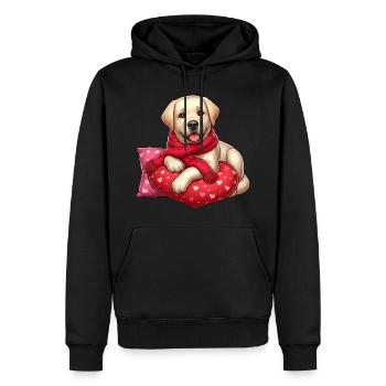 Labradoe Retriever Liebe - Männer Premium Bio Hoodie - Schwarz - Vorne - Nico (187cm)