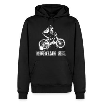 VTT - Sweat à capuche Premium bio Homme - noir - Devant - Nico (187cm)