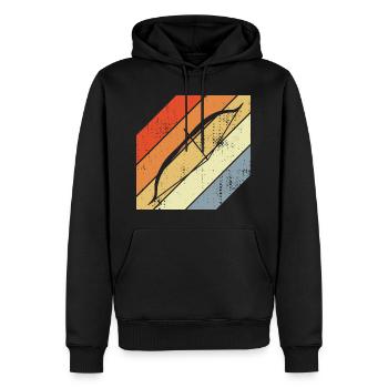 Retro Archery - Men’s Premium Organic Hoodie - black - Front - Nico (187cm)