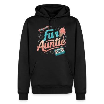 Fun Auntie Vibes für coole Tanten - Männer Premium Bio Hoodie - Schwarz - Vorne - Nico (187cm)