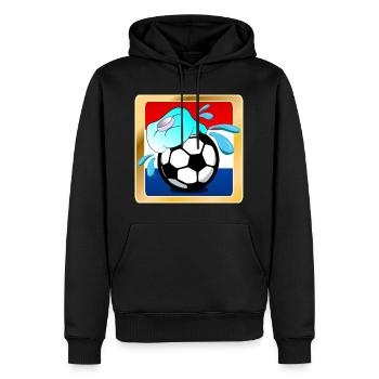 HOLLANDE - FOOTBALL HOT SUMMER PAYS-BAS - Sweat à capuche Premium bio Homme - noir - Devant - Nico (187cm)