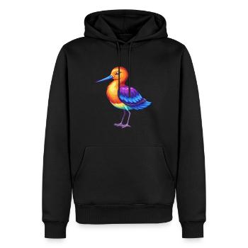 Avocet Bunte Kawaii Cartoon Figur Clipart - Männer Premium Bio Hoodie - Schwarz - Vorne - Nico (187cm)