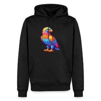 Adler Bunte Kawaii Cartoon Figur Clipart - Männer Premium Bio Hoodie - Schwarz - Vorne - Nico (187cm)