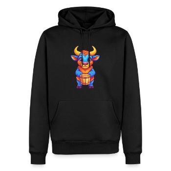 Bongo Bunte Kawaii Cartoon Figur Clipart - Männer Premium Bio Hoodie - Schwarz - Vorne - Nico (187cm)