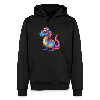 Basilisk Bunte Kawaii Cartoon Figur Clipart - Männer Premium Bio Hoodie - Schwarz - Vorne - Nico (187cm)