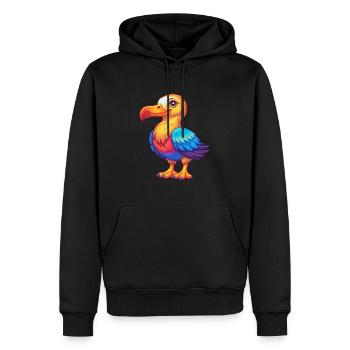 Albatross coloré Kawaii dessin animé Personnage Animal - Sweat à capuche Premium bio Homme - noir - Devant - Nico (187cm)