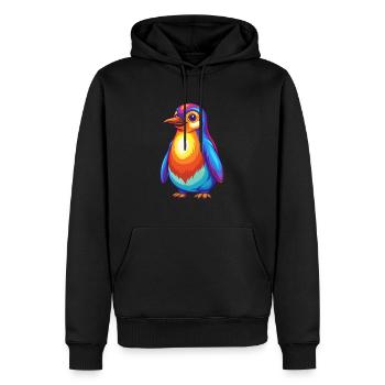 Pinguin Bunte Kawaii Cartoon Figur Clipart - Männer Premium Bio Hoodie - Schwarz - Vorne - Nico (187cm)