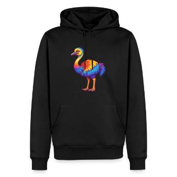 Strauß Bunte Kawaii Cartoon Figur Clipart - Männer Premium Bio Hoodie - Schwarz - Vorne - Nico (187cm)