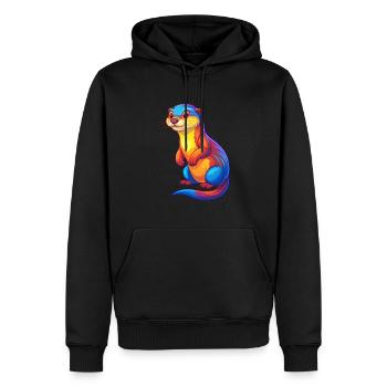 Otter Bunte Kawaii Cartoon Figur Clipart - Männer Premium Bio Hoodie - Schwarz - Vorne - Nico (187cm)