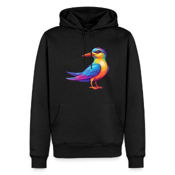 Seeschwalbe Bunte Kawaii Cartoon Figur Vogel - Männer Premium Bio Hoodie - Schwarz - Vorne - Nico (187cm)