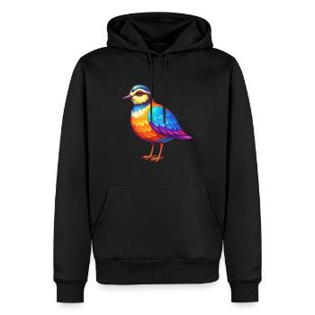 Regenpfeifer Bunte Kawaii Cartoon Figur Vogel - Männer Premium Bio Hoodie - Schwarz - Vorne - Nico (187cm)