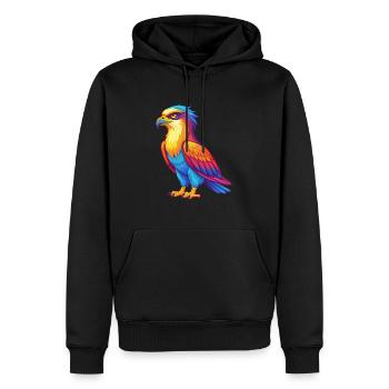 Fischadler Bunte Kawaii Cartoon Figur Vogel - Männer Premium Bio Hoodie - Schwarz - Vorne - Nico (187cm)