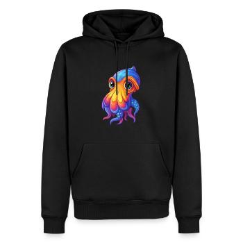Cuttlefish Colorful Kawaii Cartoon Sea Animal - Men’s Premium Organic Hoodie - black - Front - Nico (187cm)