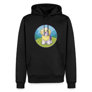 Havaneser Hund Niedlich Kawaii Cartoon Clipart Tier - Männer Premium Bio Hoodie - Schwarz - Vorne - Nico (187cm)