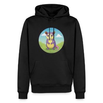 opossum mignon kawaii dessin animé clipart animal de compagnie - Sweat à capuche Premium bio Homme - noir - Devant - Nico (187cm)