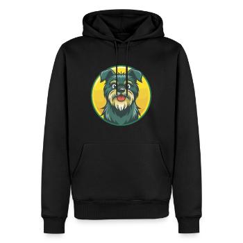 Affenpinscher chien mignon Kawaii dessin animé animal de compagnie - Sweat à capuche Premium bio Homme - noir - Devant - Nico (187cm)