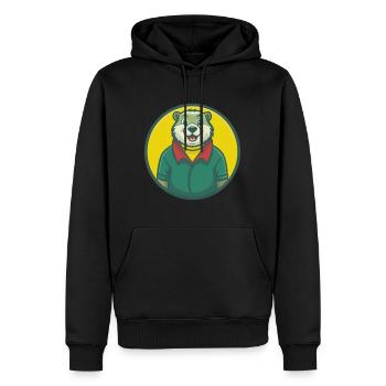 Murmeltier Niedliche Kawaii Cartoon Clipart Haustier Tier - Männer Premium Bio Hoodie - Schwarz - Vorne - Nico (187cm)