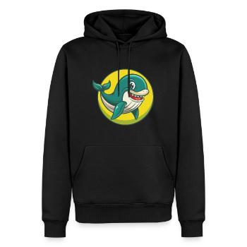 Blauwal Niedlich Kawaii Cartoon Clipart Haustier Tier - Männer Premium Bio Hoodie - Schwarz - Vorne - Nico (187cm)