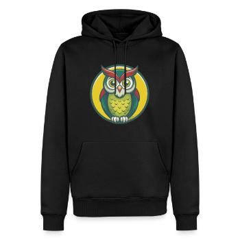 Eule Niedlich Kawaii Cartoon Clipart Haustier Tier - Männer Premium Bio Hoodie - Schwarz - Vorne - Nico (187cm)