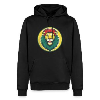 Lion Cute Kawaii Cartoon Clipart Pet Animal - Men’s Premium Organic Hoodie - black - Front - Nico (187cm)