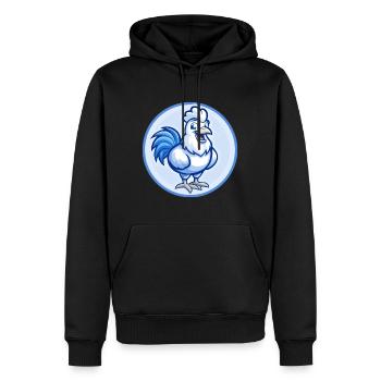 Hahn Blau Kawaii Cartoon Figur Clipart Haustier - Männer Premium Bio Hoodie - Schwarz - Vorne - Nico (187cm)