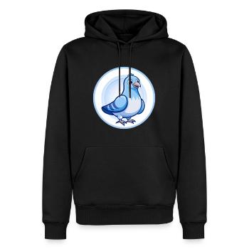 Taube Blau Kawaii Cartoon Charakter Clipart Haustier - Männer Premium Bio Hoodie - Schwarz - Vorne - Nico (187cm)