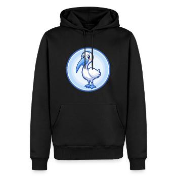 ibis bleu kawaii dessin animé personnage clipart animal de compagnie - Sweat à capuche Premium bio Homme - noir - Devant - Nico (187cm)