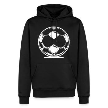 Football - Sweat à capuche Premium bio Homme - noir - Devant - Nico (187cm)