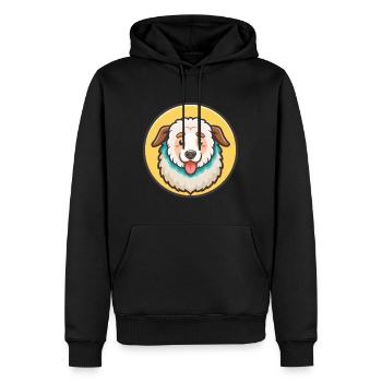 Maremmano Abruzzese Chien Chien Race Dessin Animé Animal - Sweat à capuche Premium bio Homme - noir - Devant - Nico (187cm)