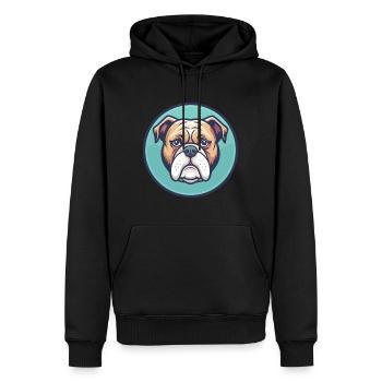 Alapaha Blue Blood Bulldog Dog Breed Dessin animé drôle - Sweat à capuche Premium bio Homme - noir - Devant - Nico (187cm)