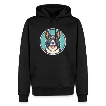 Karpaten Schäferhund Hunderasse Lustige Karikatur Kawaii - Männer Premium Bio Hoodie - Schwarz - Vorne - Nico (187cm)