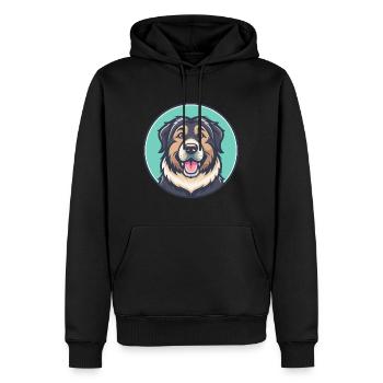Caucasien Ovcharka Chien Race Dessin Animé Kawaii - Sweat à capuche Premium bio Homme - noir - Devant - Nico (187cm)