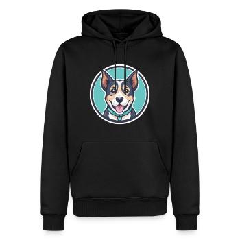 Can De Palleiro Chien Race Dessin animé Kawaii Clipart - Sweat à capuche Premium bio Homme - noir - Devant - Nico (187cm)